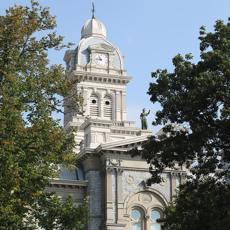 Exterior view of courthouse